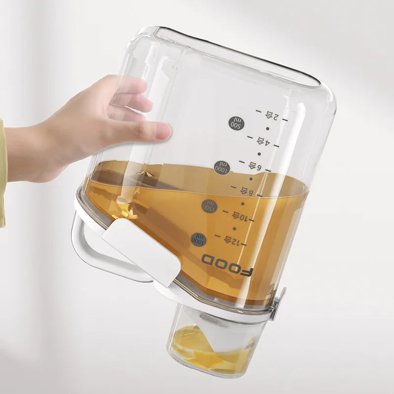 Grain Storage Box with Measuring Cup