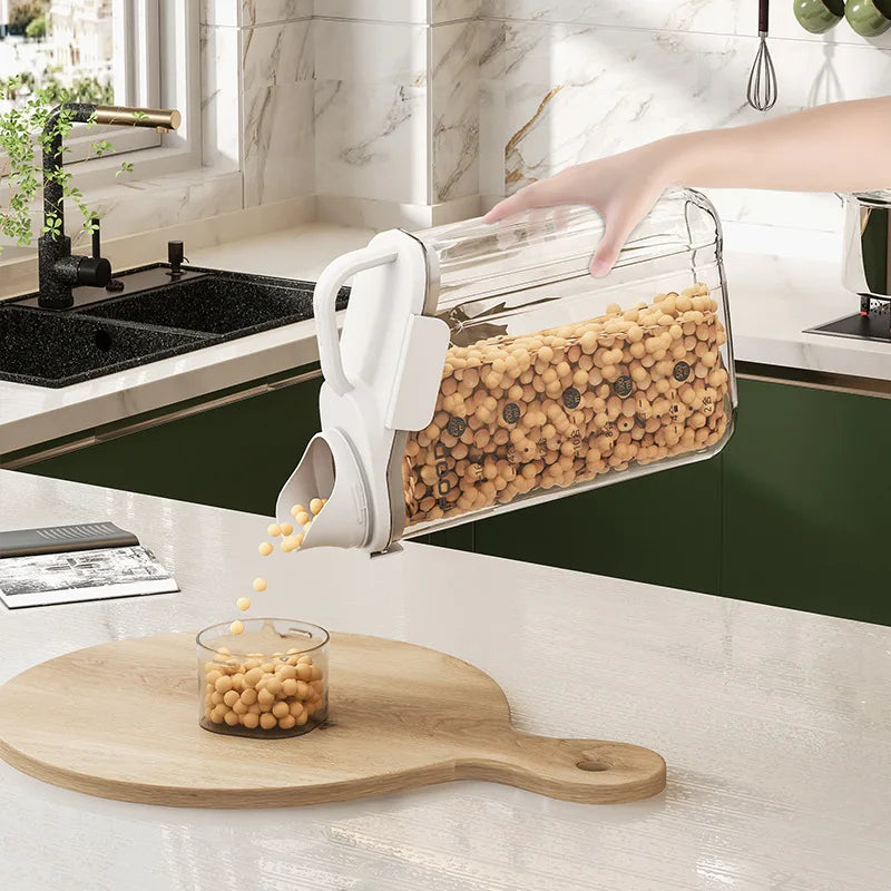 Grain Storage Box with Measuring Cup