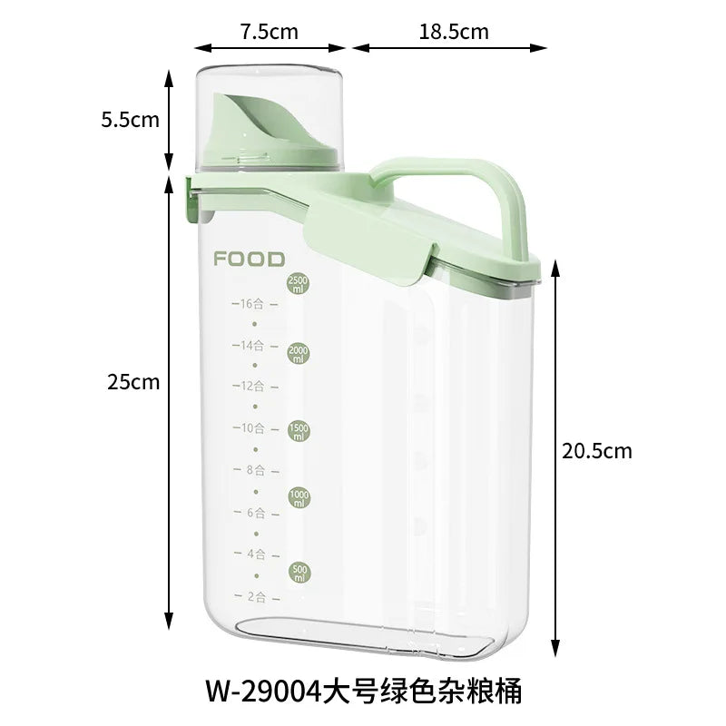 Grain Storage Box with Measuring Cup