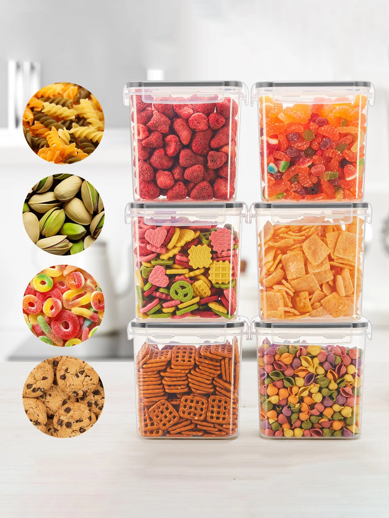 Food Storage Containers with Lids โ Kitchen Organizer & Pantry Storage Set
