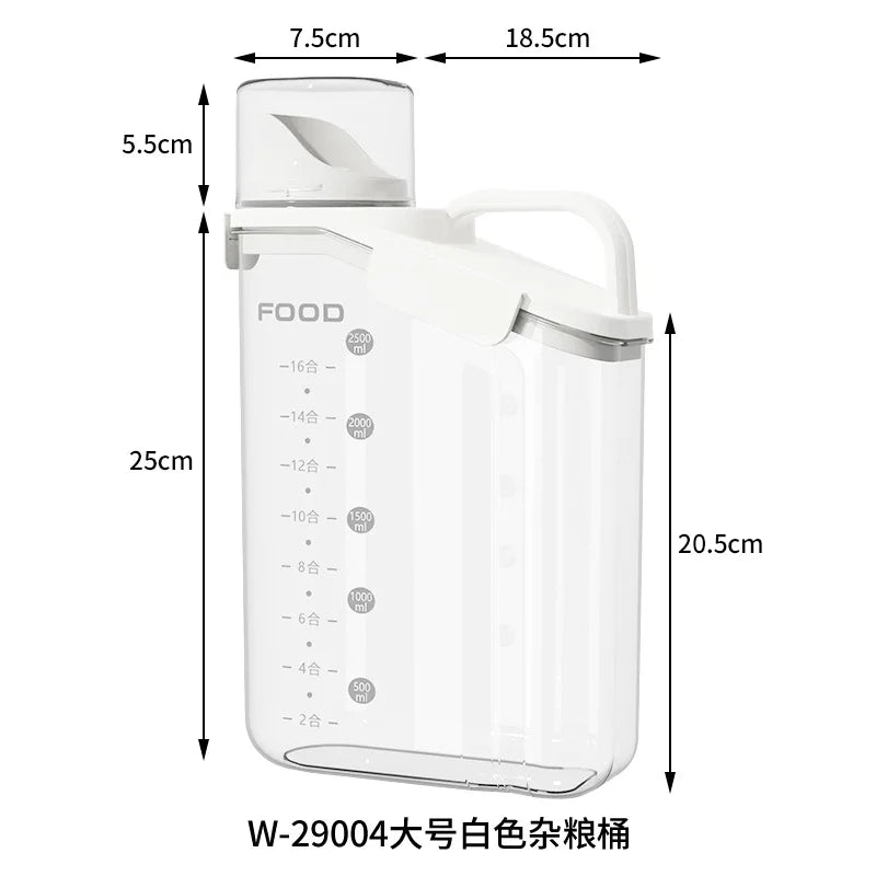 Grain Storage Box with Measuring Cup
