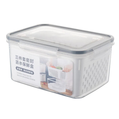 Fruit Storage Containers for Fridge with Removable Colander