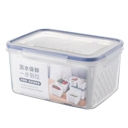 Fruit Storage Containers for Fridge with Removable Colander