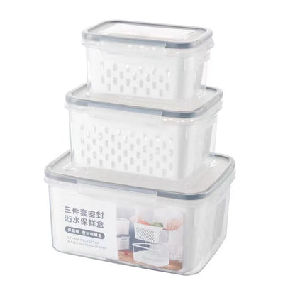 Fruit Storage Containers for Fridge with Removable Colander