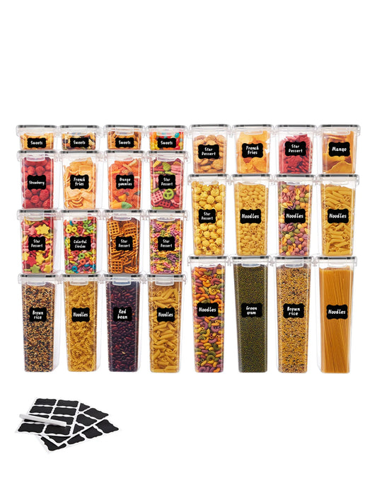 Food Storage Containers with Lids – Kitchen Organizer & Pantry Storage Set
