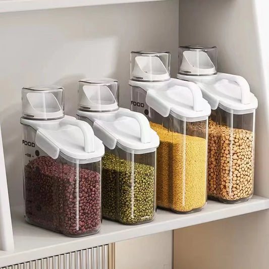 Grain Storage Box with Measuring Cup